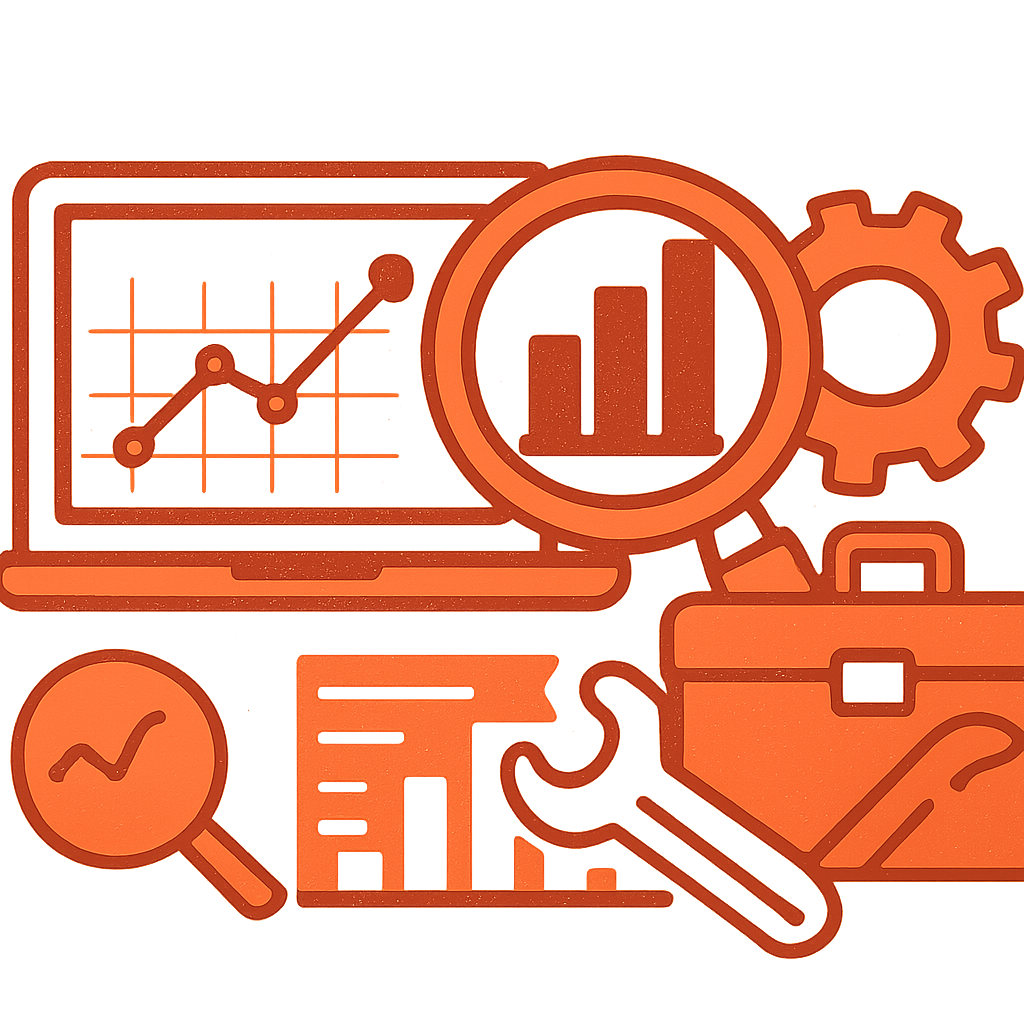 Specialized data analytics tools illustration